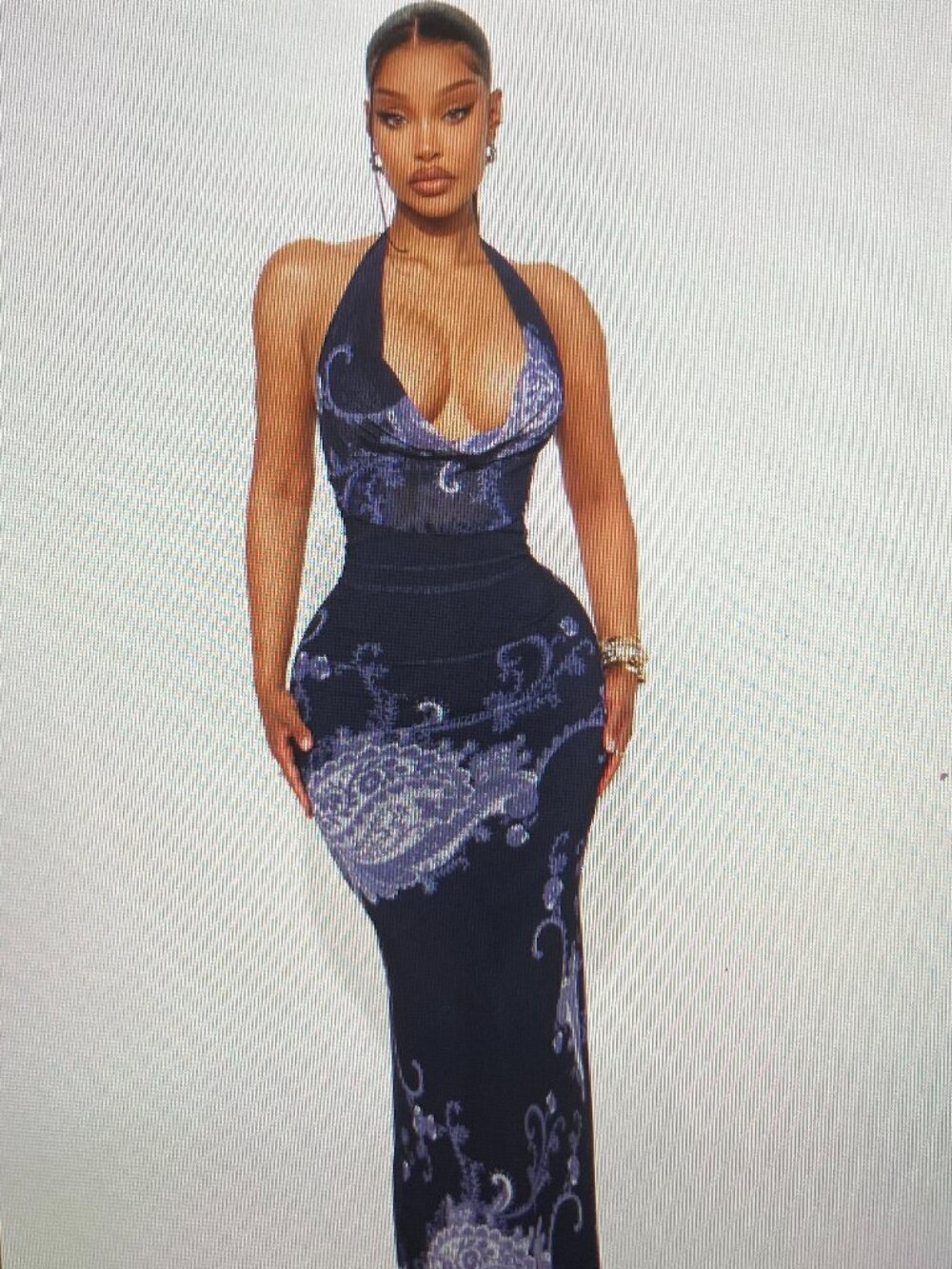 Pretty In Paisley Halter Maxi Dress